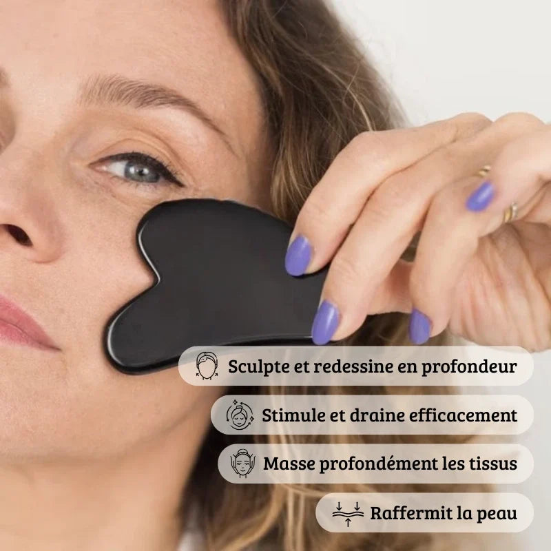 Gua Sha Obsidienne